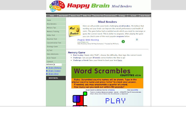 Brain Games  from Chrome web store to be run with OffiDocs Chromium online