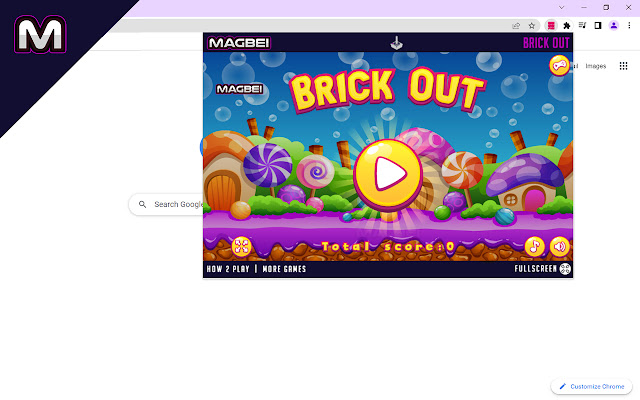 Brick Out Game Runs Offline  from Chrome web store to be run with OffiDocs Chromium online