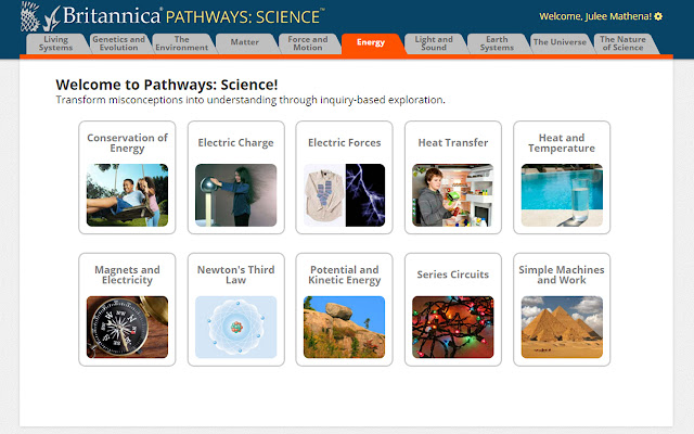 Britannica Pathways: Science  from Chrome web store to be run with OffiDocs Chromium online