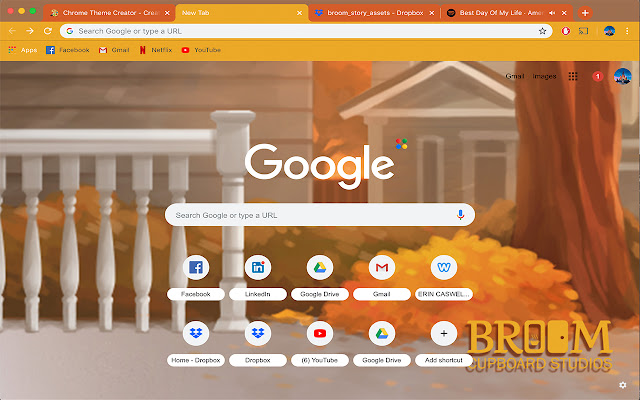 Broom Cupboard Studios Theme Orange  from Chrome web store to be run with OffiDocs Chromium online