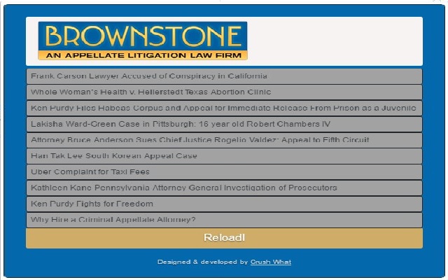 Brownstone Law Blog Extension  from Chrome web store to be run with OffiDocs Chromium online