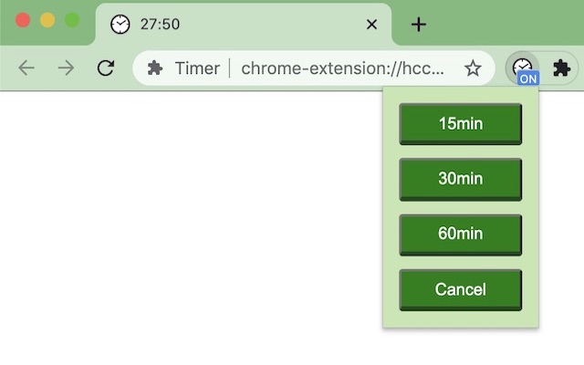 Browser Timer  from Chrome web store to be run with OffiDocs Chromium online