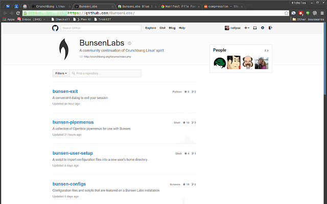 BunsenLabs Blue Dark Scrollbars  from Chrome web store to be run with OffiDocs Chromium online