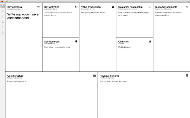 Business Model Canvas  from Chrome web store to be run with OffiDocs Chromium online