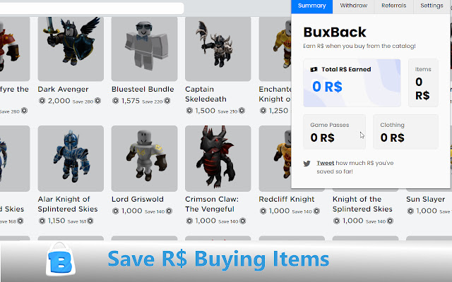 BuxBack Earn R$  from Chrome web store to be run with OffiDocs Chromium online