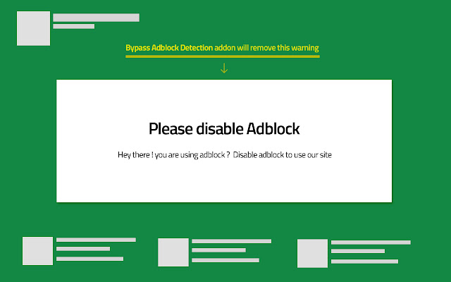 Bypass AdBlock Detection  from Chrome web store to be run with OffiDocs Chromium online