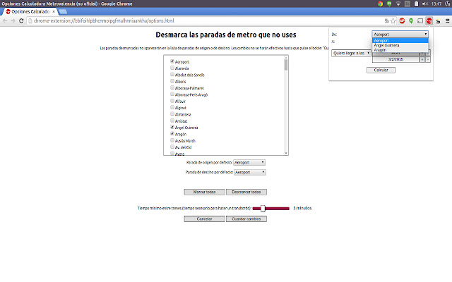 Calculadora Metrovalencia (no oficial) from Chrome web store to be run with OffiDocs Chromium online Calculadora Metrovalencia (no oficial) from Chrome web store to be run with OffiDocs Chromium online