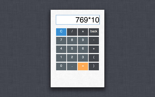 Calculator Mini  from Chrome web store to be run with OffiDocs Chromium online