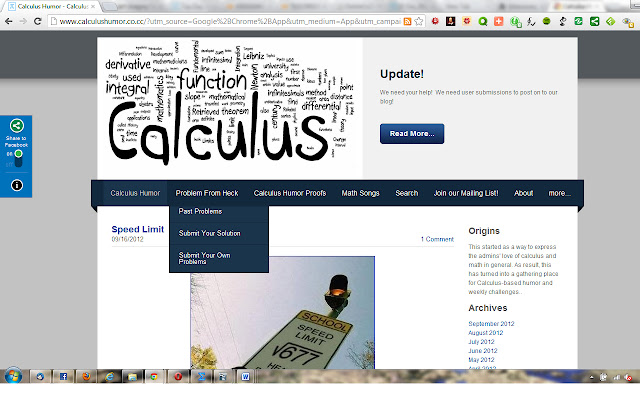 Calculus Humor  from Chrome web store to be run with OffiDocs Chromium online