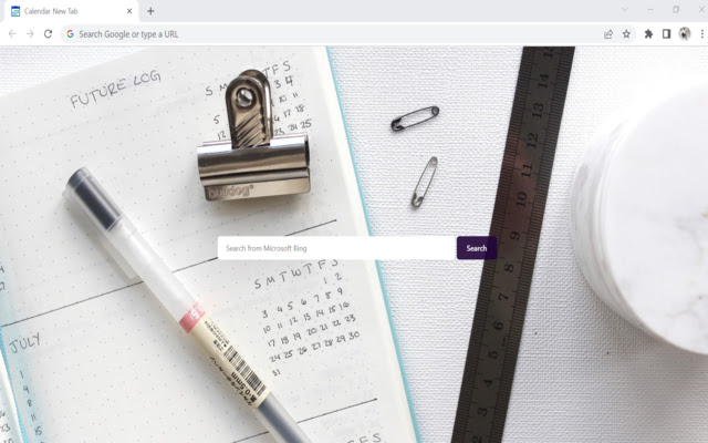Calendar New Tab  from Chrome web store to be run with OffiDocs Chromium online