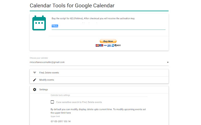 Calendar Tools  from Chrome web store to be run with OffiDocs Chromium online