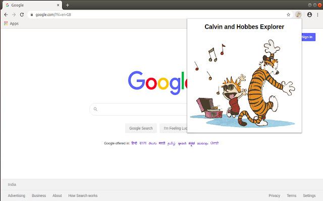 Calvin and Hobbes Explorer  from Chrome web store to be run with OffiDocs Chromium online