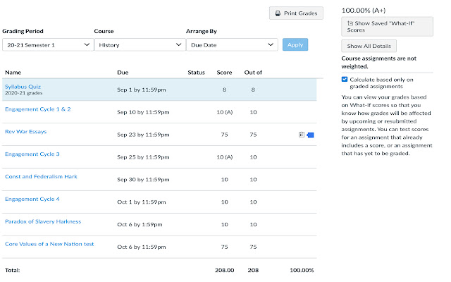 CanvasGrade  from Chrome web store to be run with OffiDocs Chromium online