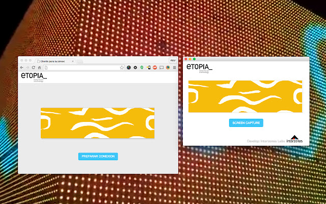 Captura y webRTC Etopia  from Chrome web store to be run with OffiDocs Chromium online