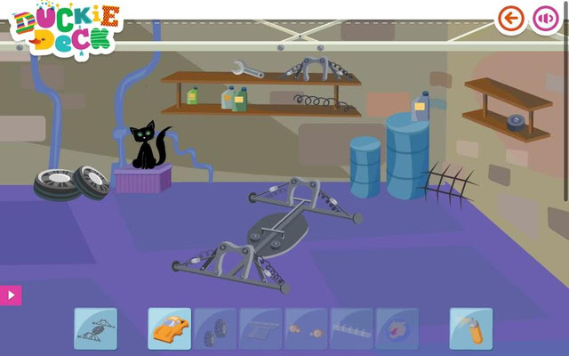 Car Building Games Garage at Duckie Deck  from Chrome web store to be run with OffiDocs Chromium online