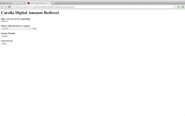 Carolla Digital Amazon Redirect  from Chrome web store to be run with OffiDocs Chromium online