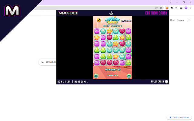 Cartoon Candy Game Runs Offline  from Chrome web store to be run with OffiDocs Chromium online