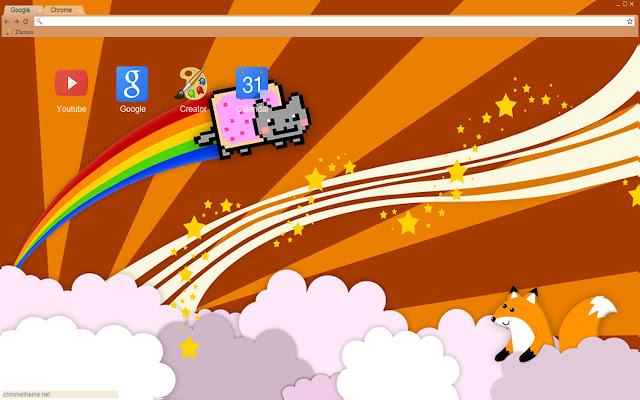 Cartoon: Nyan Cat theme 1920x1080  from Chrome web store to be run with OffiDocs Chromium online