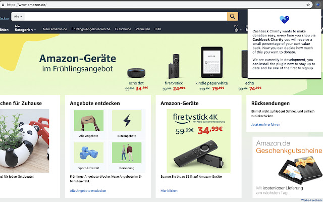 Cashback aus dem Chrome-Webshop, der mit OffiDocs Chromium online ausgeführt werden soll