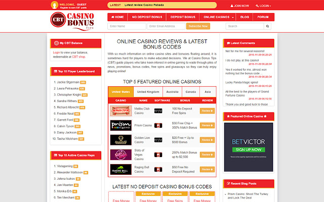 Casino Bonus Tips  from Chrome web store to be run with OffiDocs Chromium online