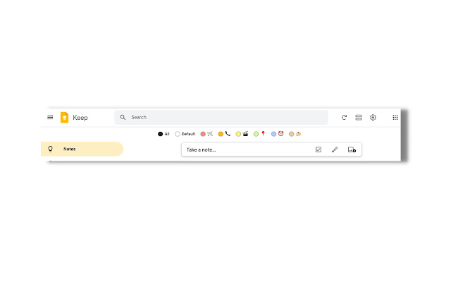 Category Icons for Google Keep™  from Chrome web store to be run with OffiDocs Chromium online