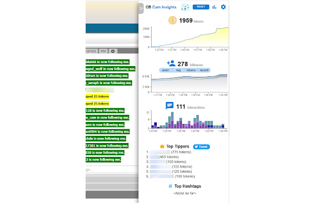 CB Cam Insights  from Chrome web store to be run with OffiDocs Chromium online