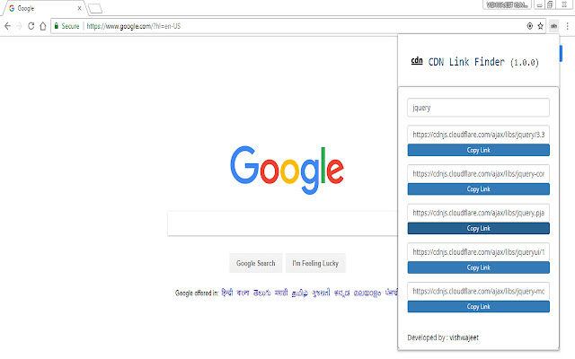 CDN Link Finder  from Chrome web store to be run with OffiDocs Chromium online