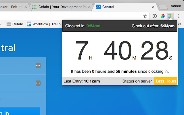 Cefalo Time Tracker  from Chrome web store to be run with OffiDocs Chromium online