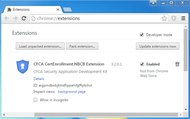 CFCA CertEnrollment.NBCB Extension  from Chrome web store to be run with OffiDocs Chromium online