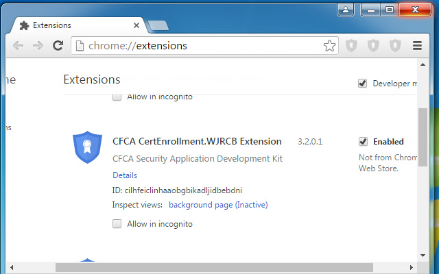 CFCA CertEnrollment.WJRCB Extension  from Chrome web store to be run with OffiDocs Chromium online