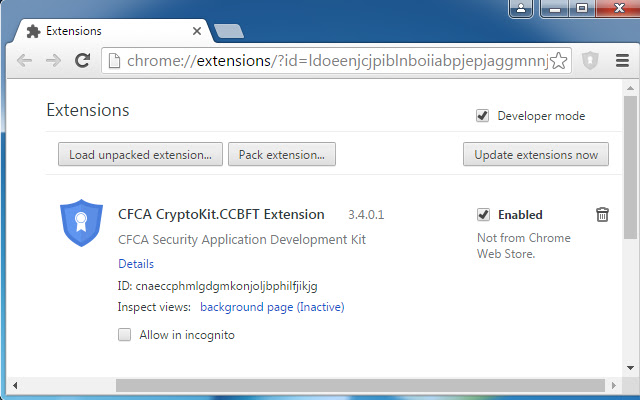 CFCA CryptoKit.CCBFT Extension  from Chrome web store to be run with OffiDocs Chromium online