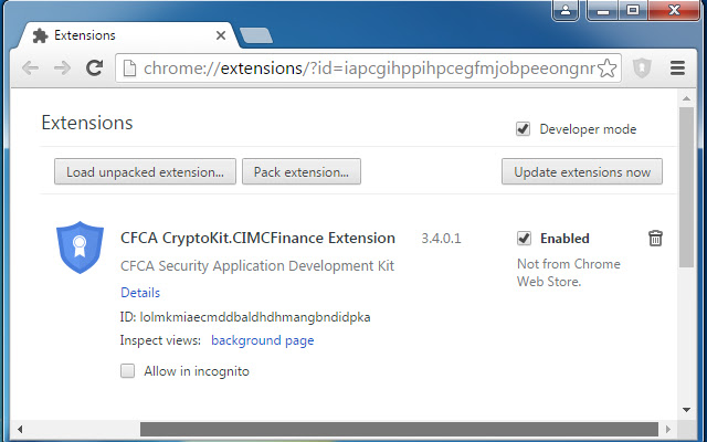 CFCA CryptoKit.CIMCFinance Extension  from Chrome web store to be run with OffiDocs Chromium online