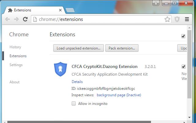 CFCA CryptoKit.Dazong Extension  from Chrome web store to be run with OffiDocs Chromium online