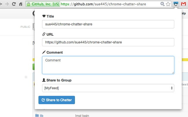 Chatter Share for Google Chrome™  from Chrome web store to be run with OffiDocs Chromium online