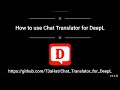 Chat Translator for DeepL  from Chrome web store to be run with OffiDocs Chromium online