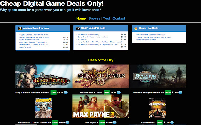 Cheap Digital Game Deals Only!  from Chrome web store to be run with OffiDocs Chromium online