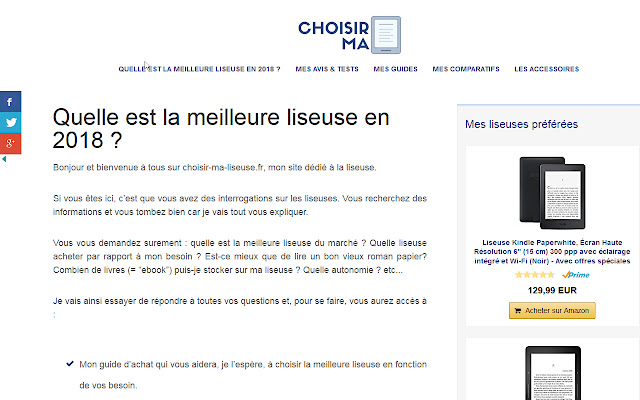 Choisir ma liseuse  from Chrome web store to be run with OffiDocs Chromium online