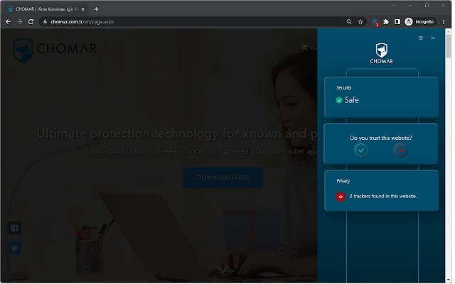 CHOMAR Web Protection  from Chrome web store to be run with OffiDocs Chromium online