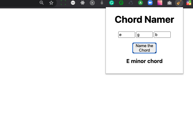 Chord Namer  from Chrome web store to be run with OffiDocs Chromium online