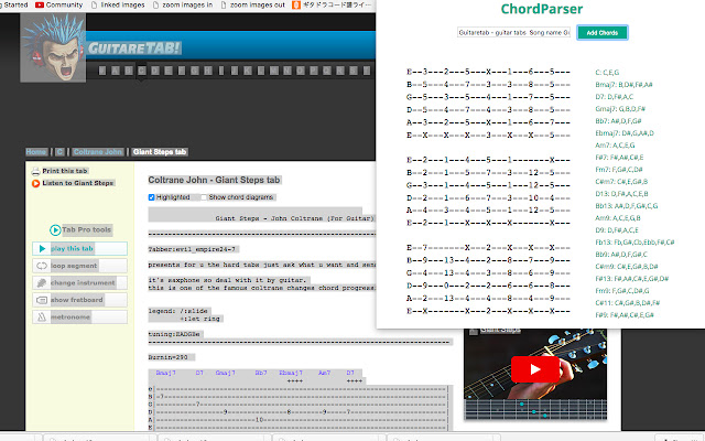 Chord Parser  from Chrome web store to be run with OffiDocs Chromium online