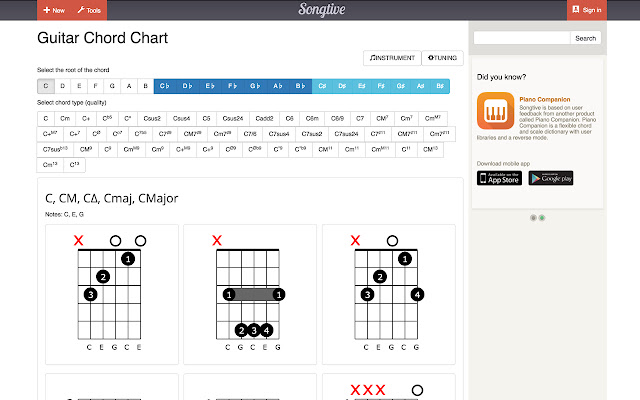 Chords for Chrome  from Chrome web store to be run with OffiDocs Chromium online