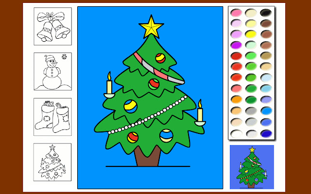 Christmas coloring game  from Chrome web store to be run with OffiDocs Chromium online