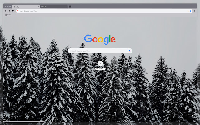 Christmas trees in snow  from Chrome web store to be run with OffiDocs Chromium online