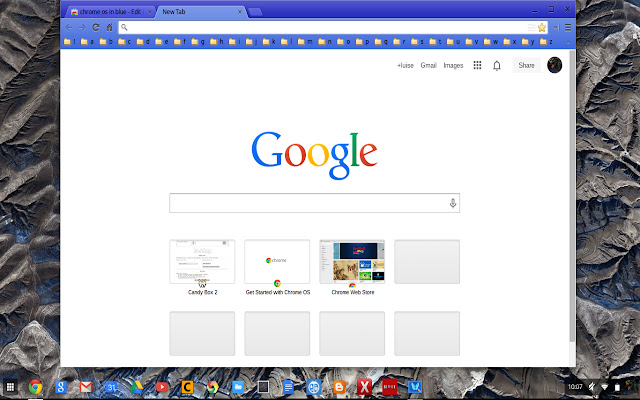 chrome os in blue  from Chrome web store to be run with OffiDocs Chromium online