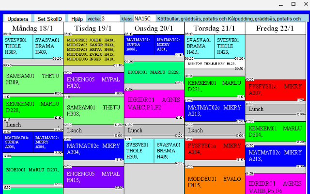 ChromeSchema Ett skolschema  from Chrome web store to be run with OffiDocs Chromium online