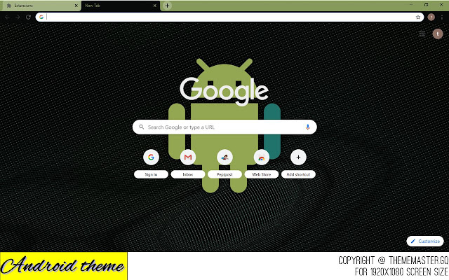 Chrome theme for android lovers  from Chrome web store to be run with OffiDocs Chromium online