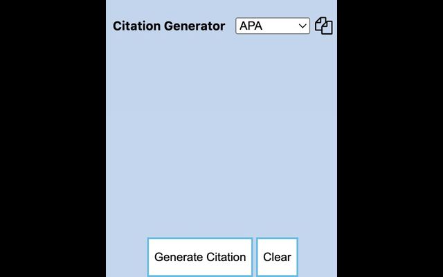 Citation Generator  from Chrome web store to be run with OffiDocs Chromium online