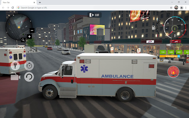 City Ambulance Car Driving Game  from Chrome web store to be run with OffiDocs Chromium online