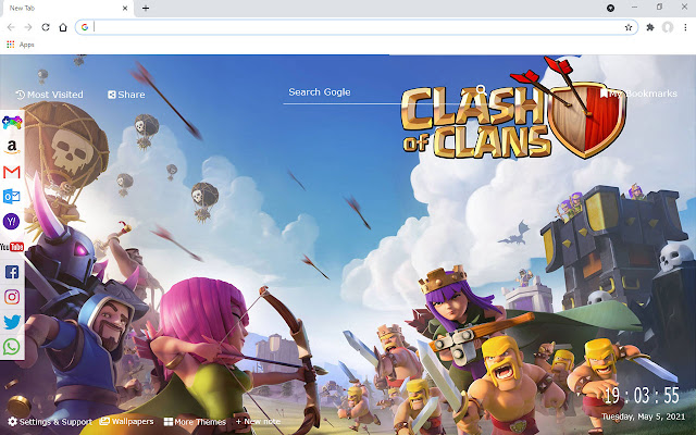 Clash of Clans Play  New Tab  from Chrome web store to be run with OffiDocs Chromium online