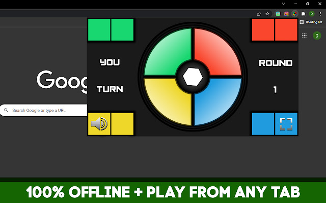 Classic Simon Game  from Chrome web store to be run with OffiDocs Chromium online